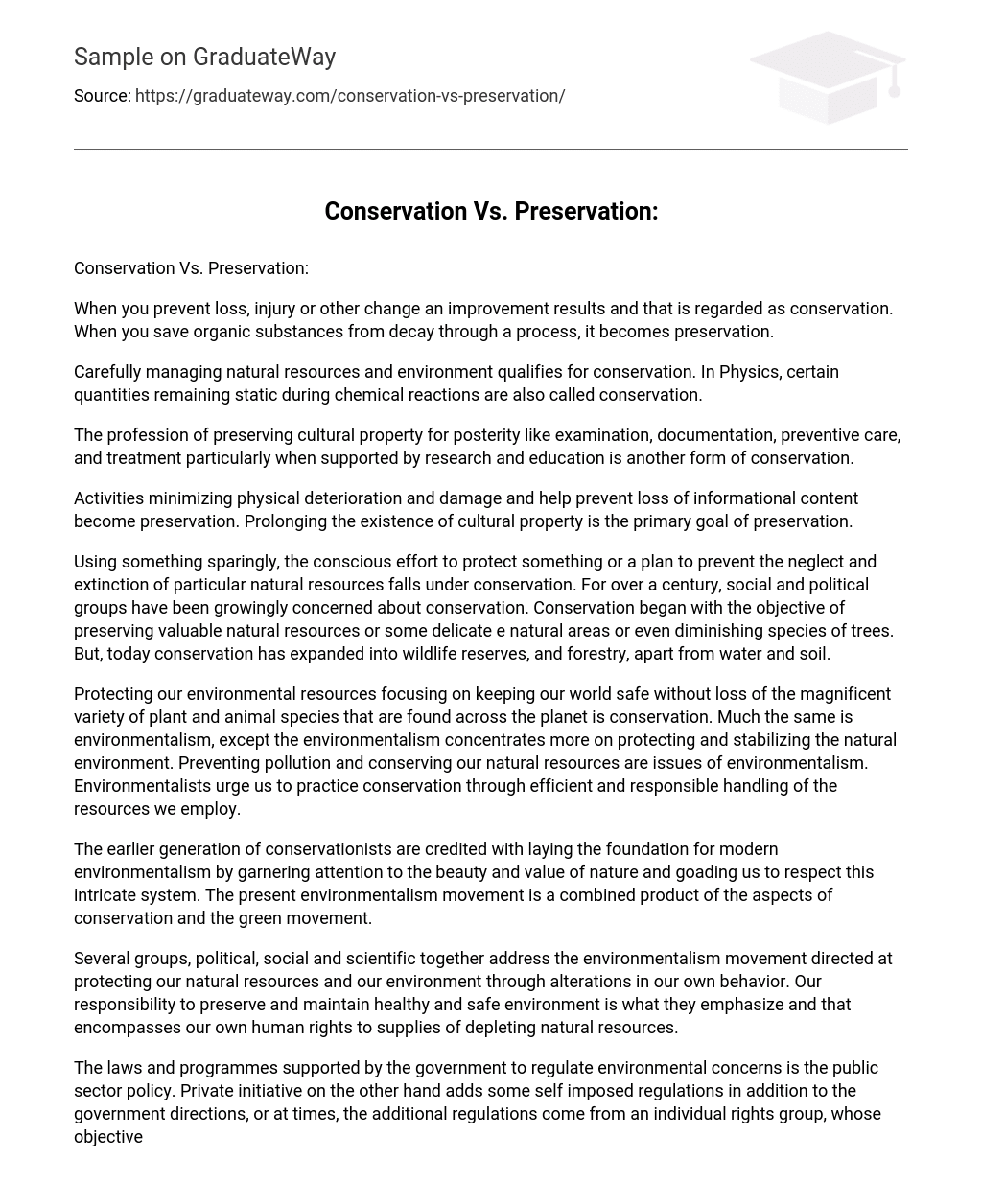 conservation-vs-preservation-essay-example-graduateway