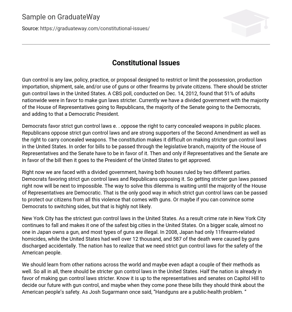 Constitutional Issues