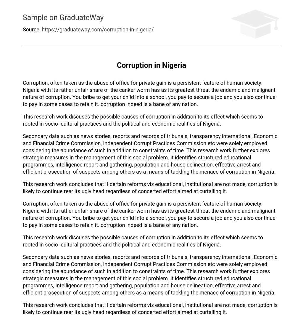 Corruption in Nigeria