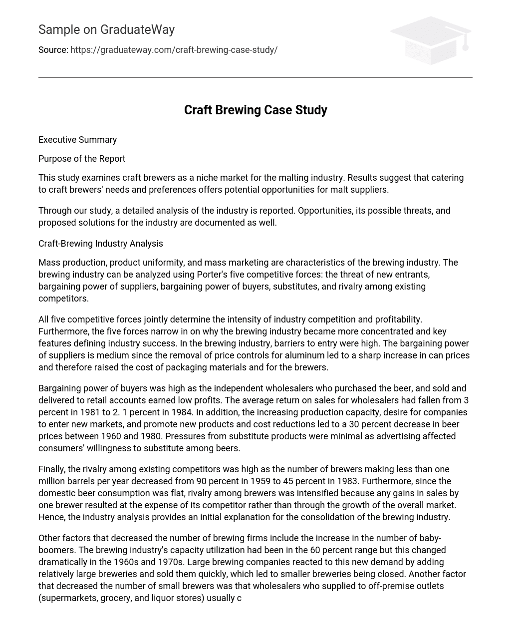 Craft Brewing Case Study