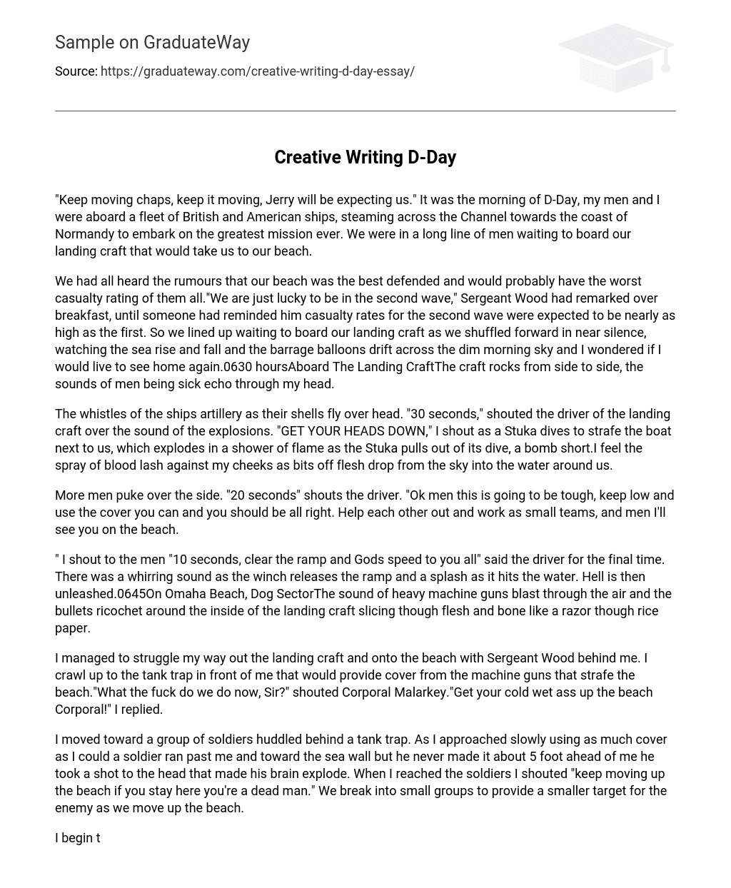 Creative Writing D-Day