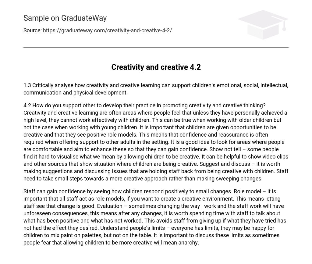 Creativity and creative 4.2