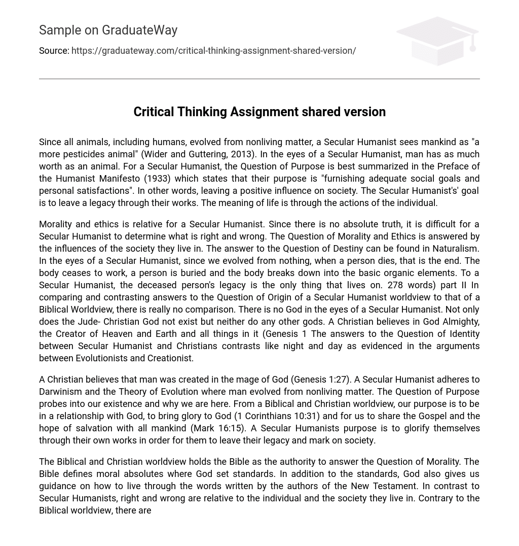 Critical Thinking Assignment shared version