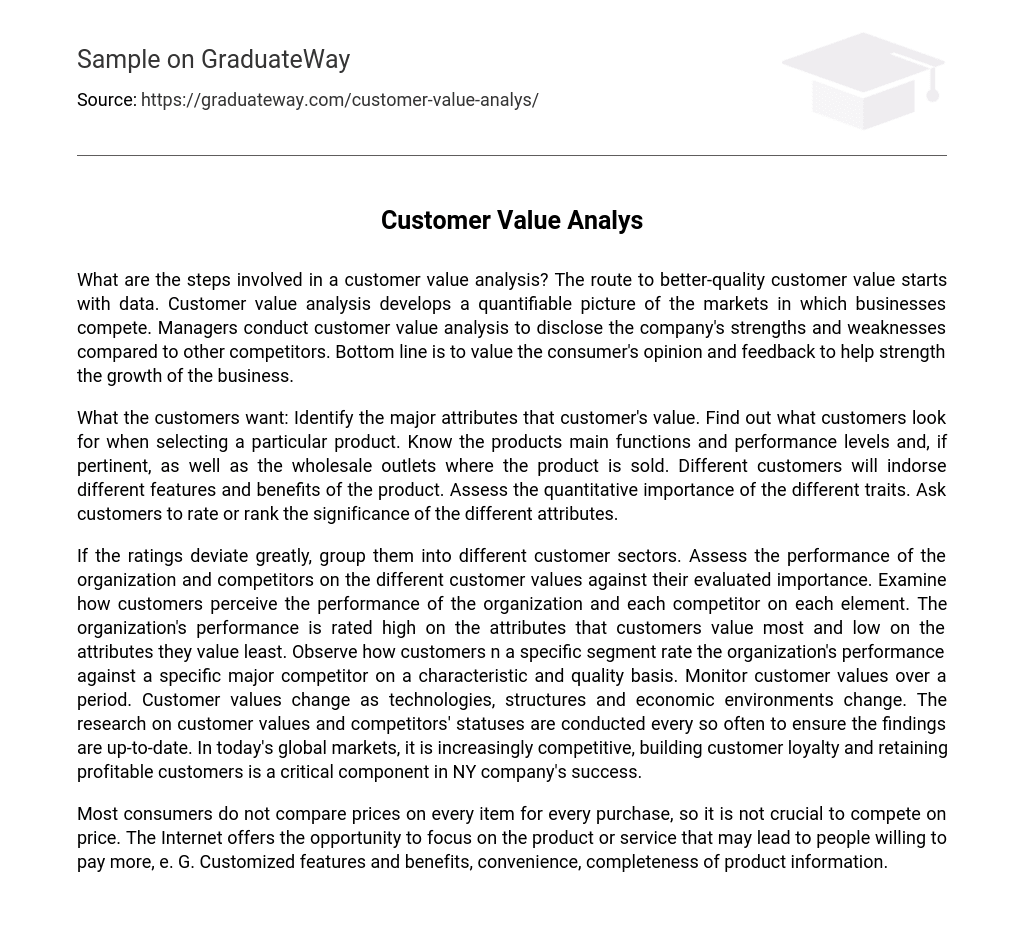 Customer Value Analys