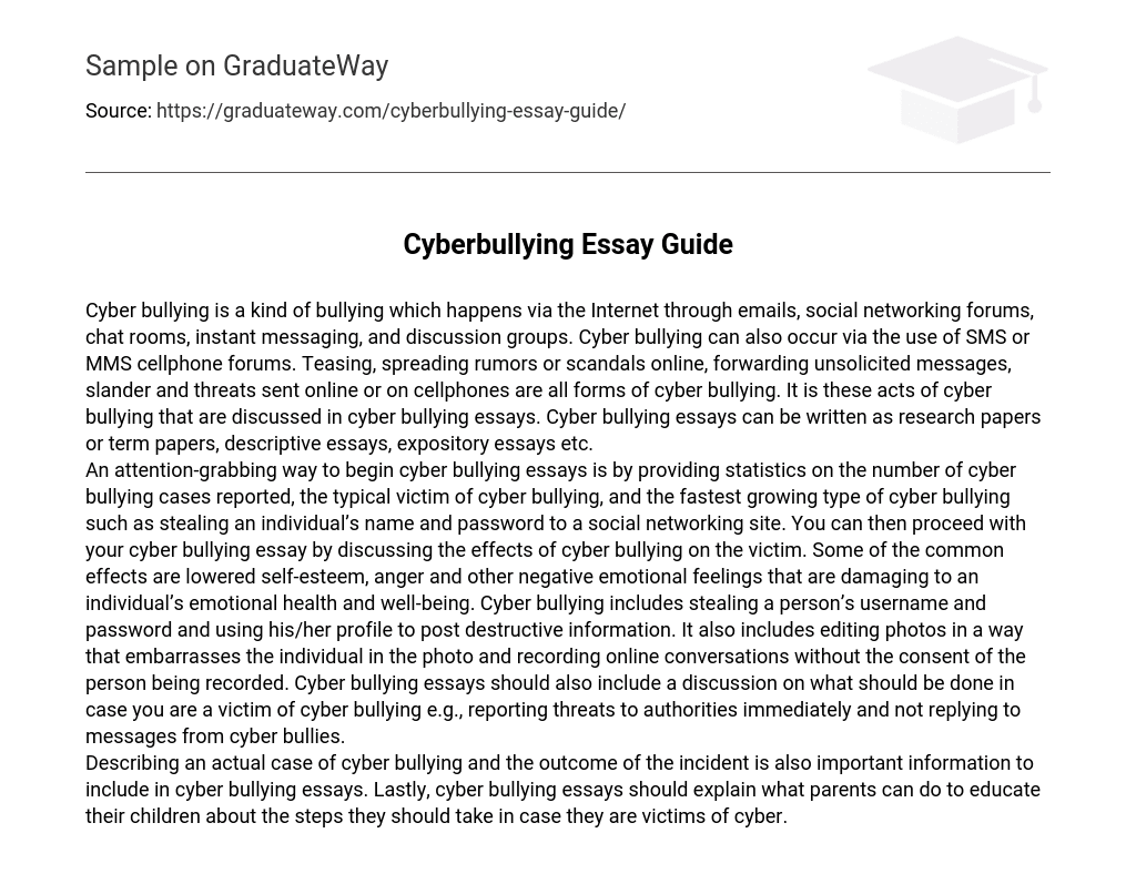 Cyberbullying Essay Guide