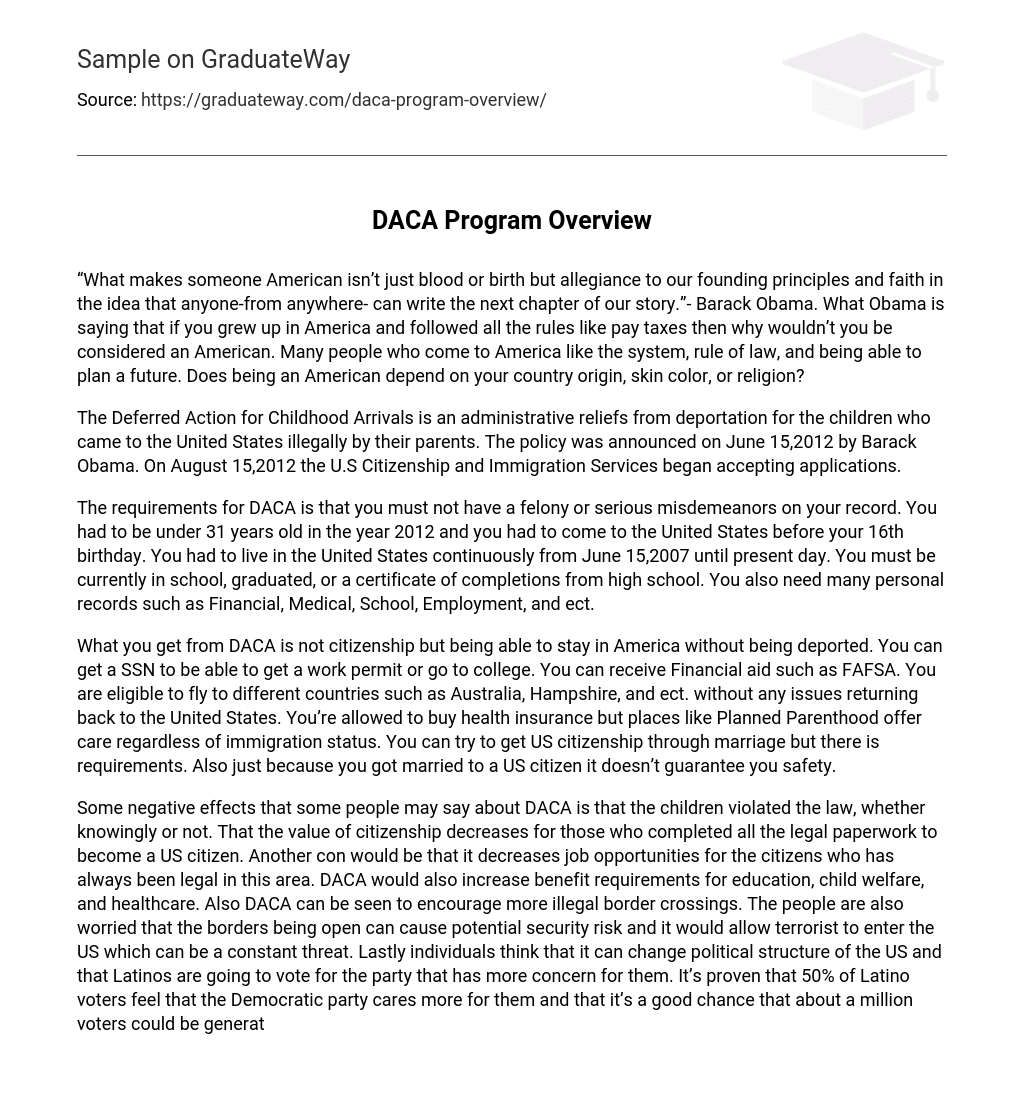 DACA Program Overview