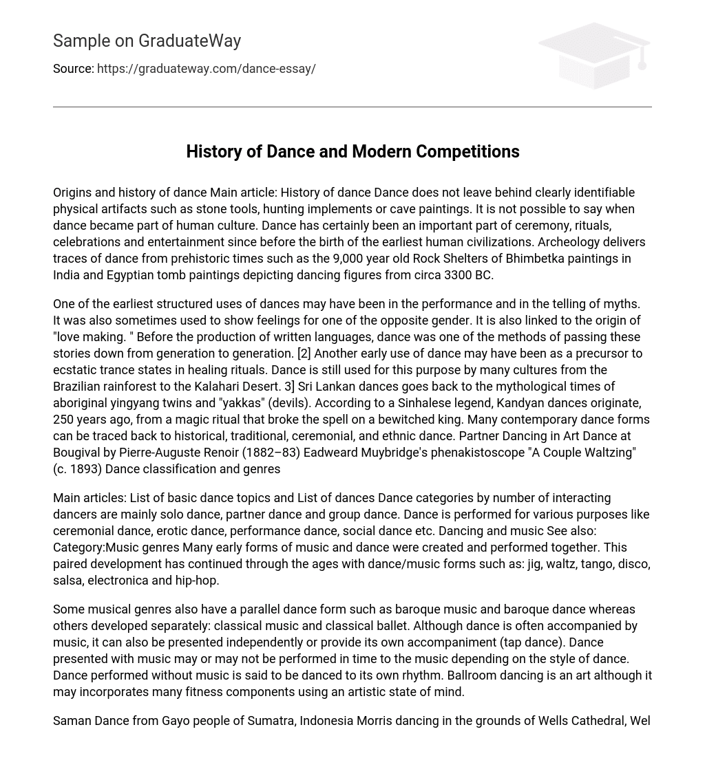 history-of-dance-and-modern-competitions-essay-example-graduateway