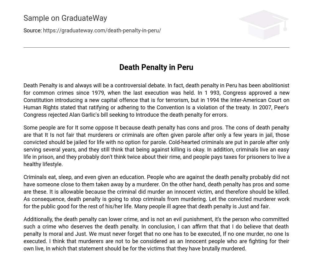 Death Penalty in Peru