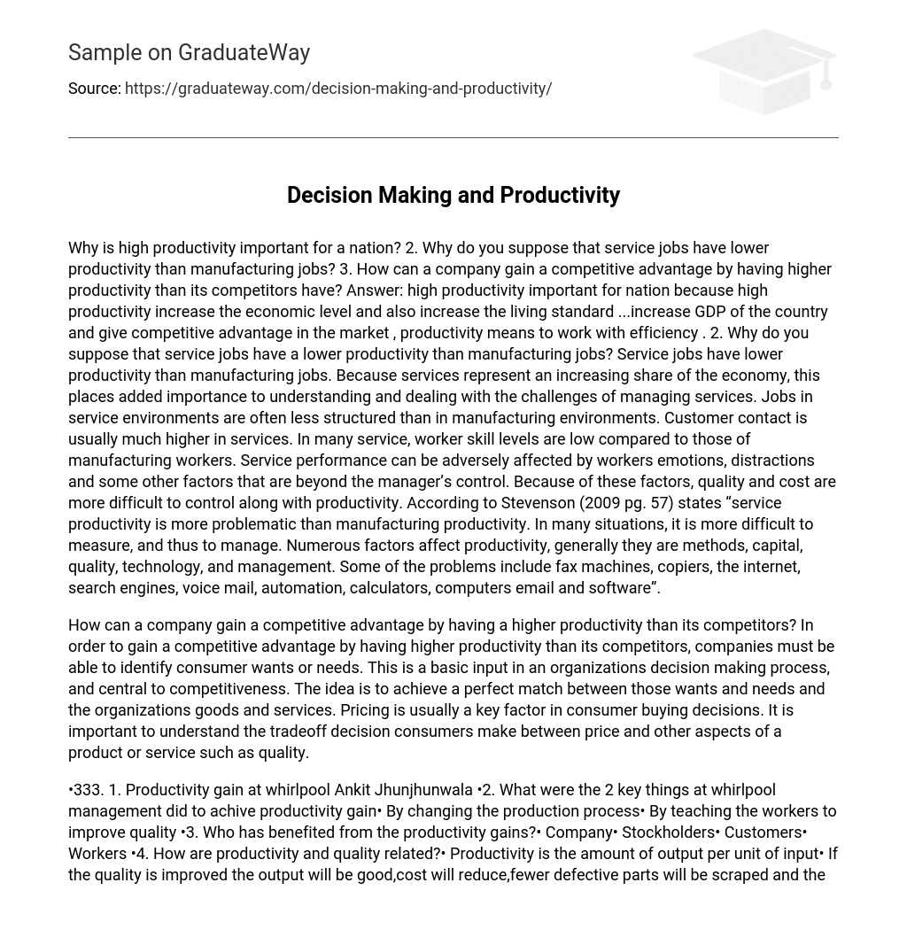 essay about good decision making