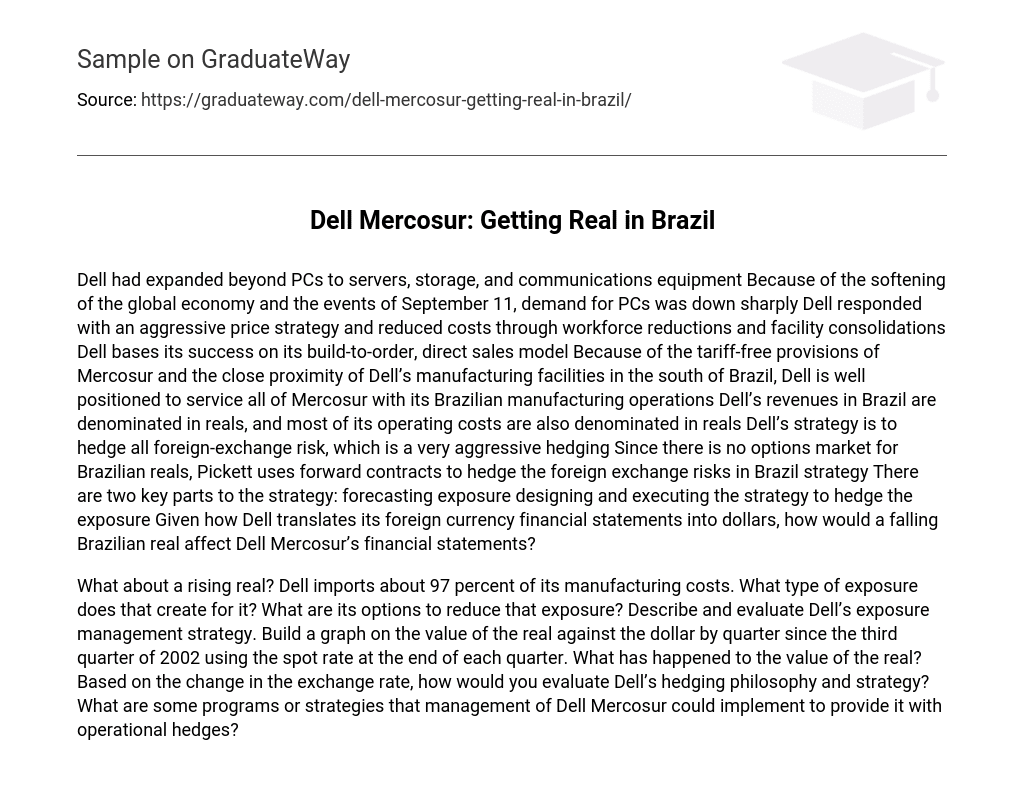 Dell Mercosur: Getting Real in Brazil