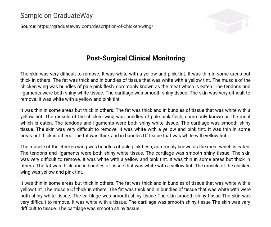 Post-Surgical Clinical Monitoring