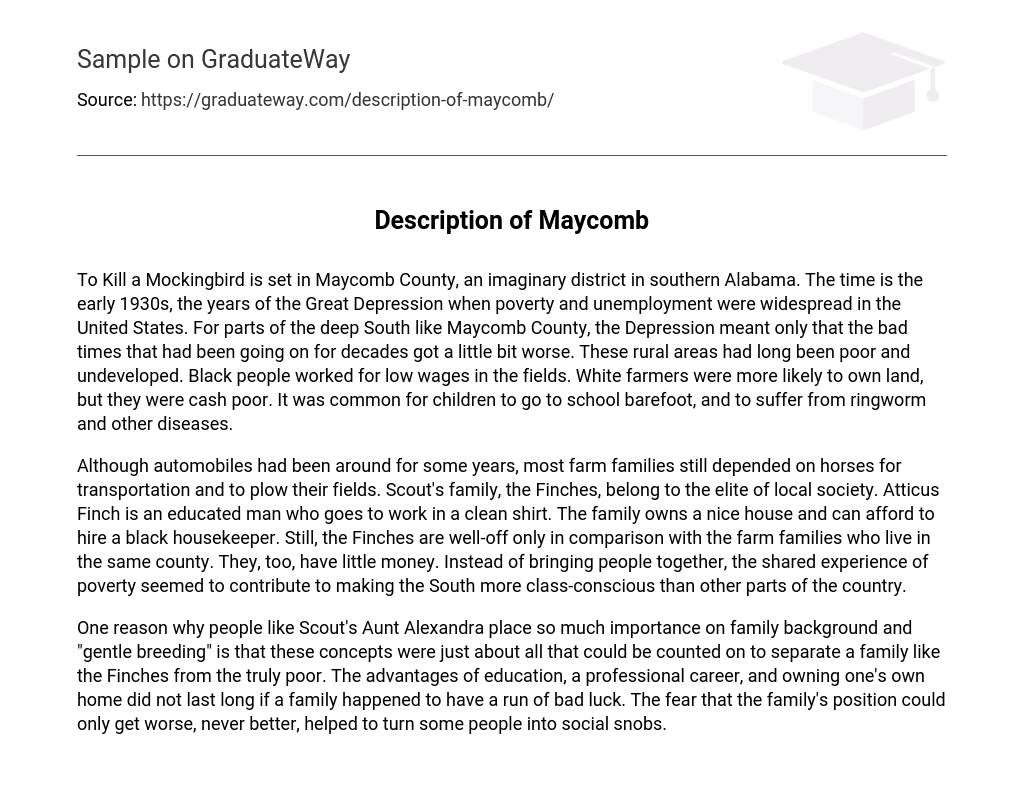Description of Maycomb