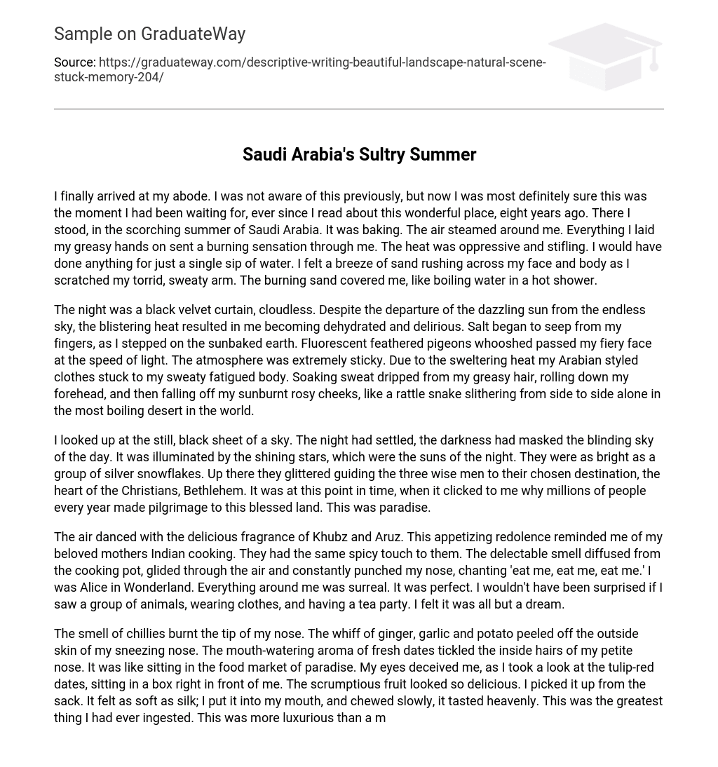 Saudi Arabia’s Sultry Summer