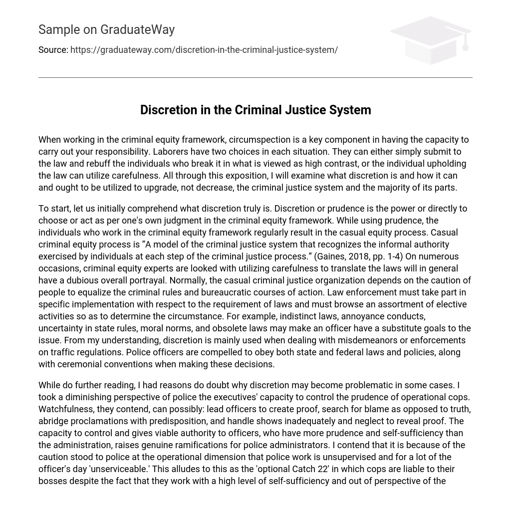 importance of criminal justice system essay