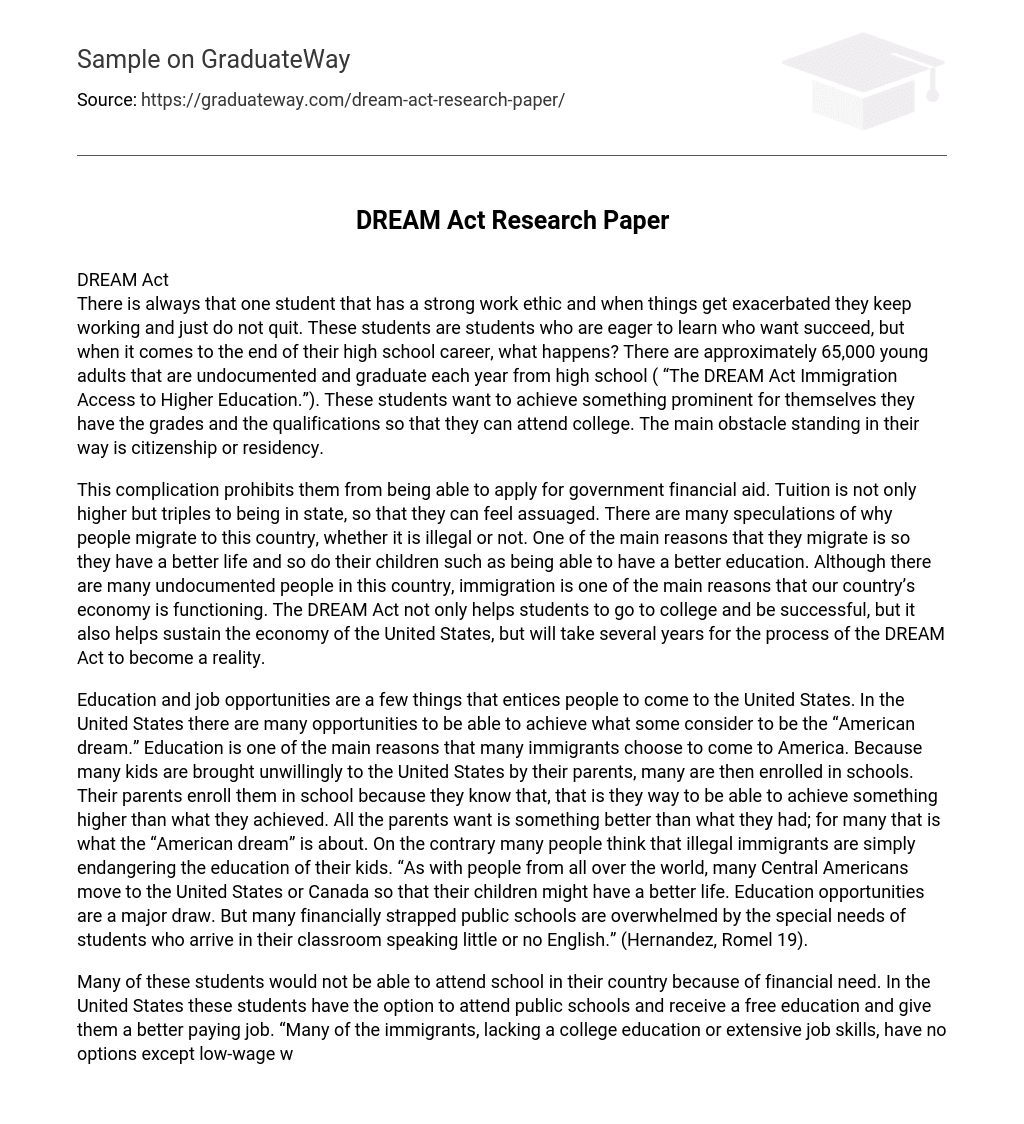 DREAM Act Research Paper
