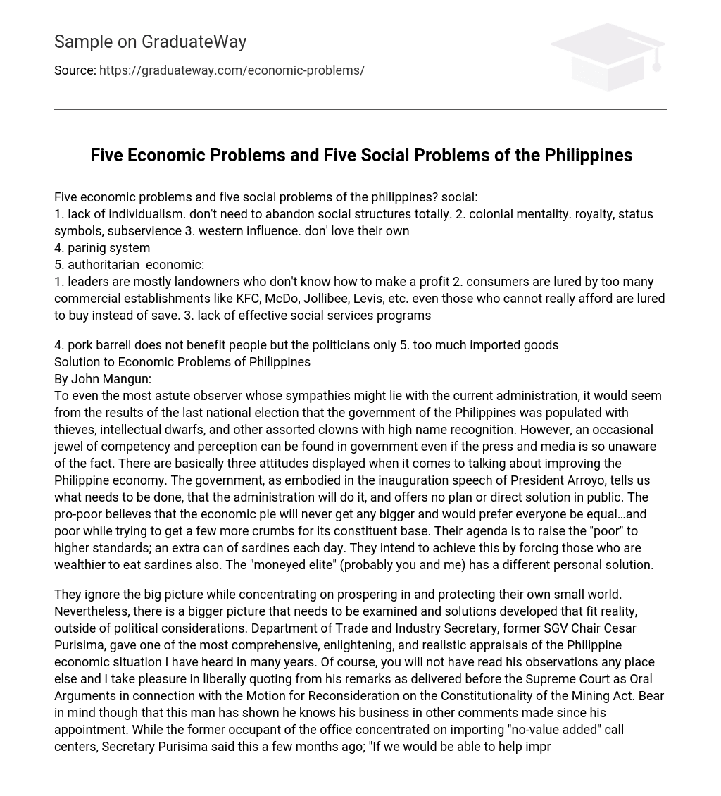 five-economic-problems-and-five-social-problems-of-the-philippines