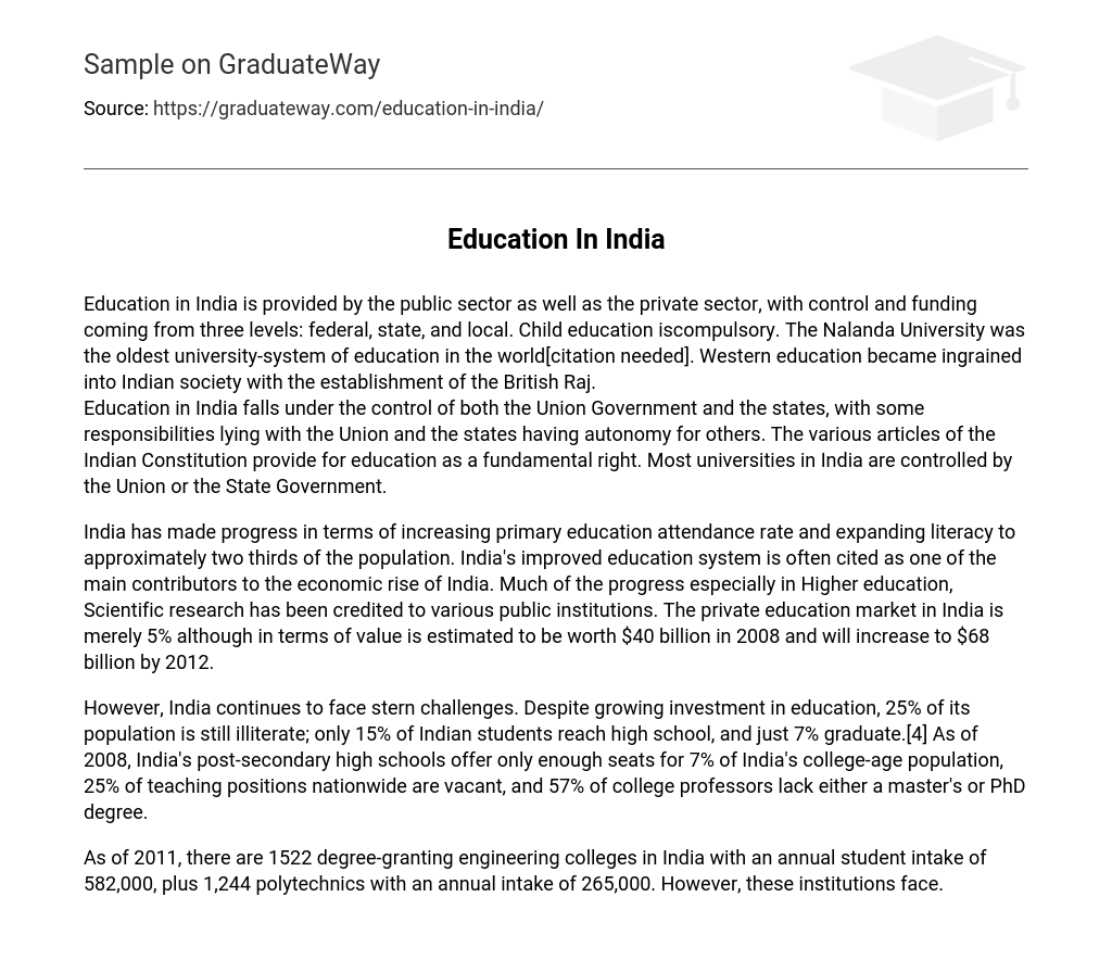 Education In India