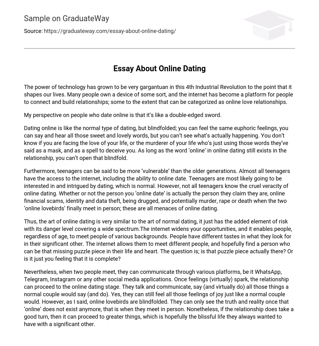 Essay About Online Dating