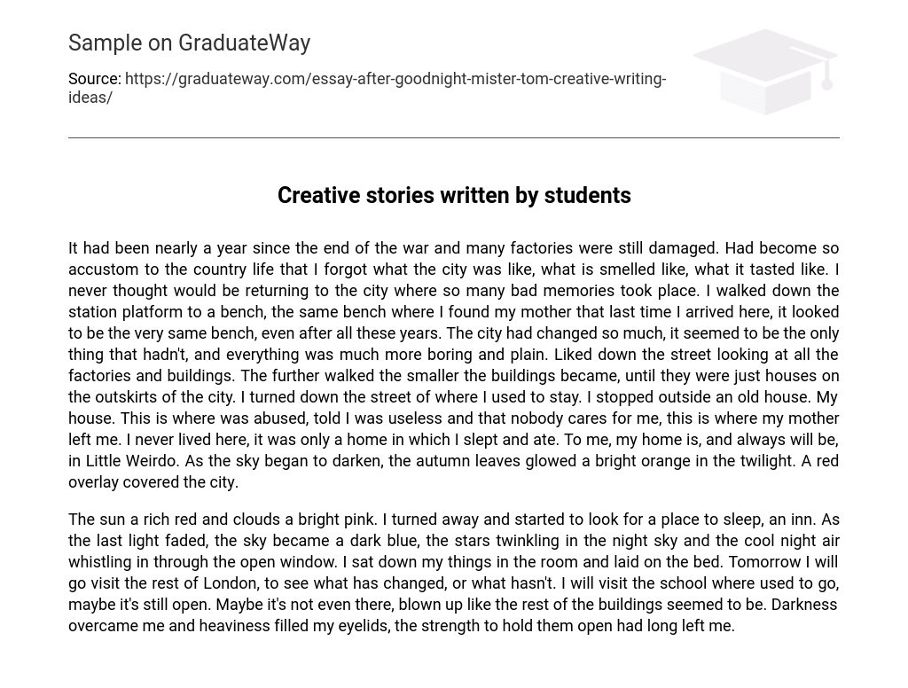 Creative stories written by students