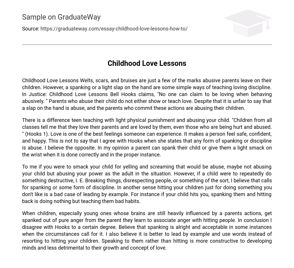 justice childhood love lessons