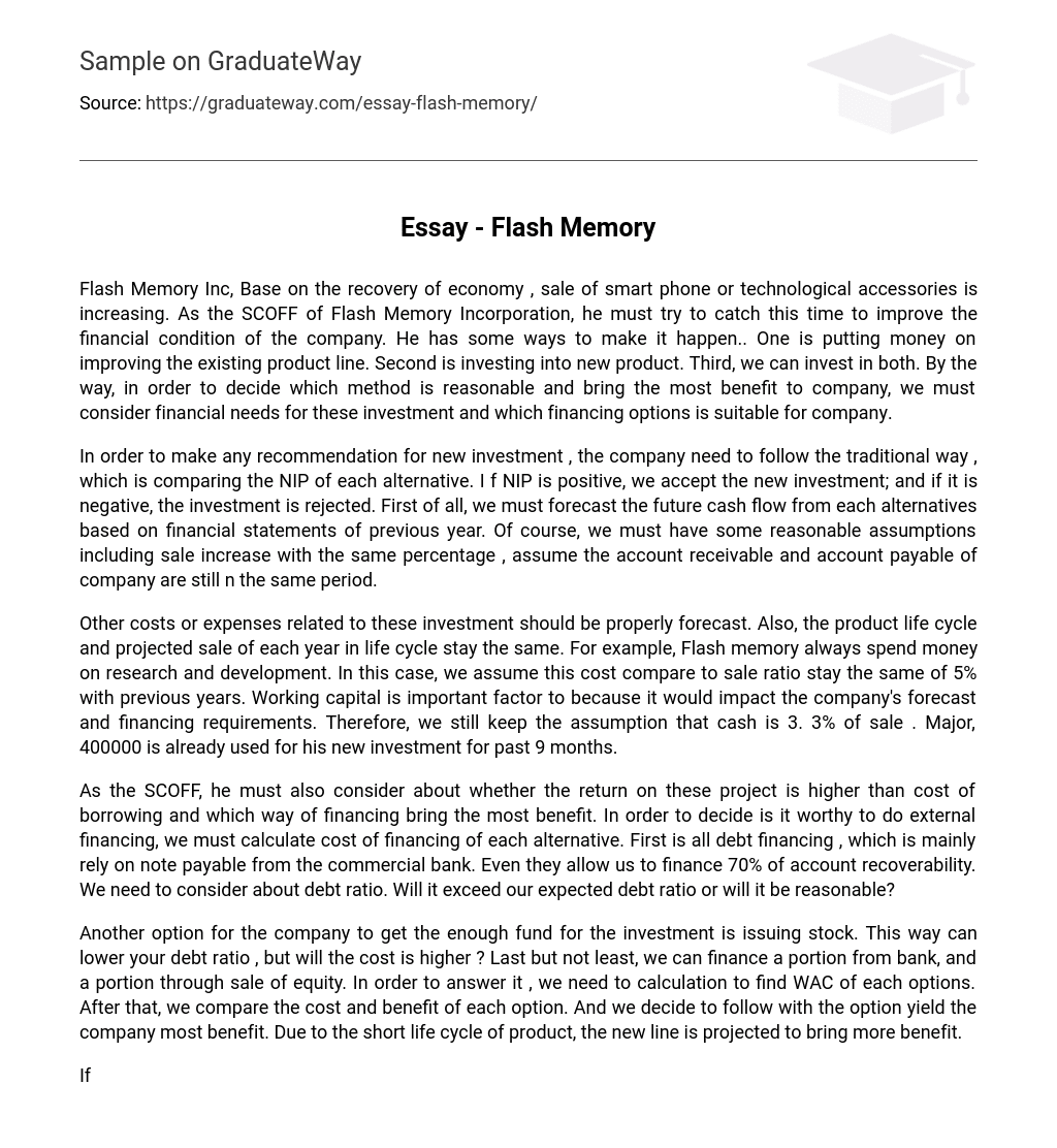 Essay – Flash Memory