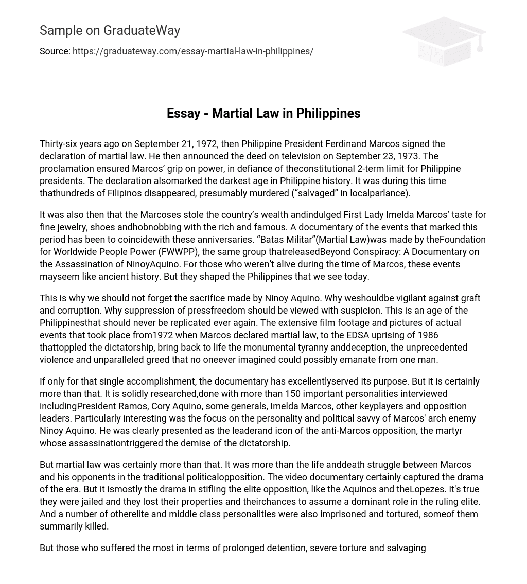 essay about law in the philippines