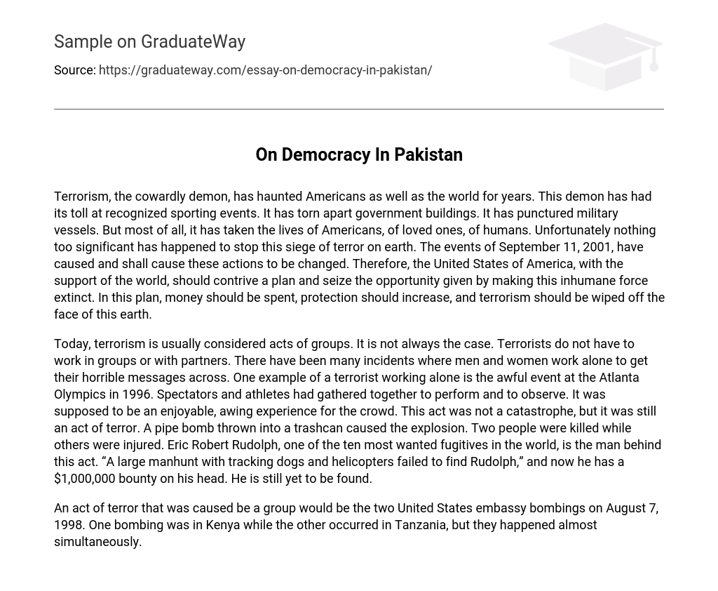 On Democracy In Pakistan