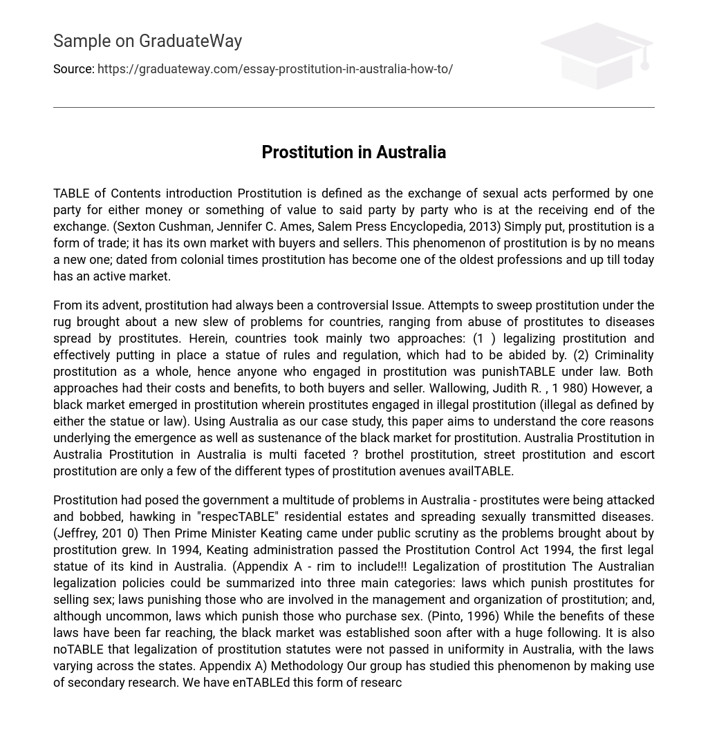 Prostitution in Australia