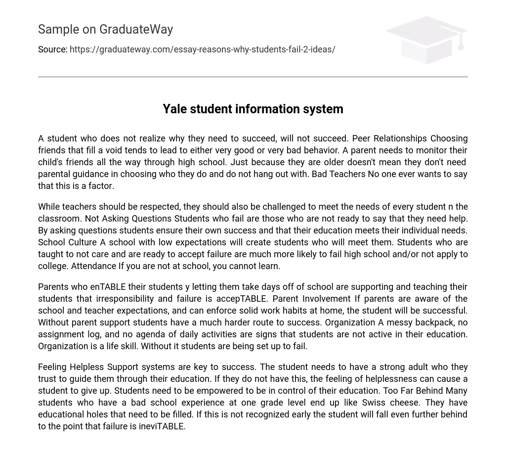 Yale student information system