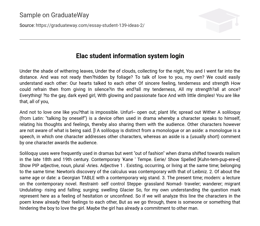 Elac student information system login