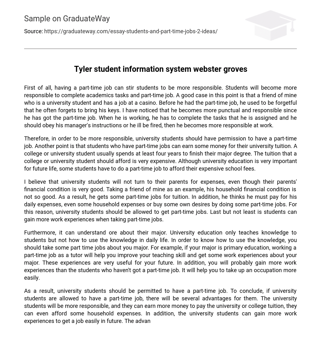 Tyler student information system webster groves