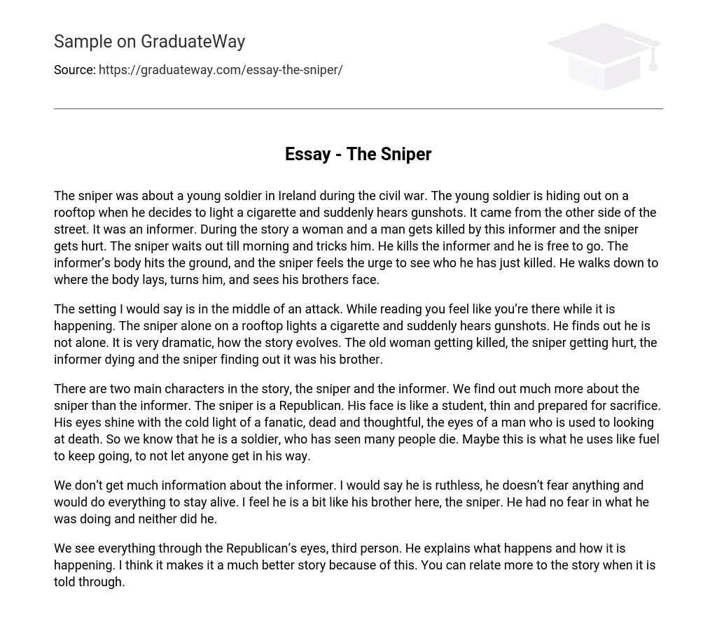 Essay – The Sniper