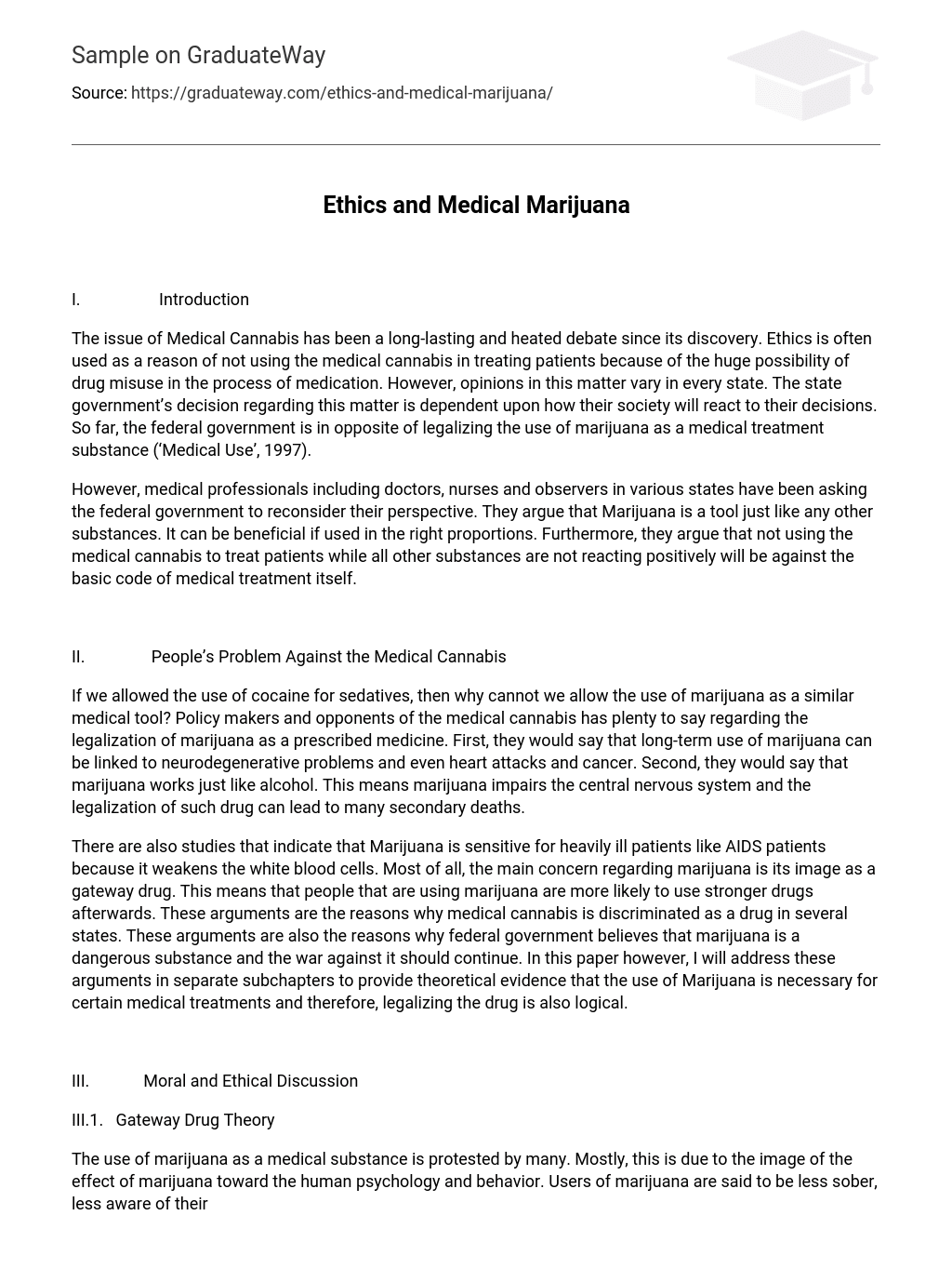 Ethics and Medical Marijuana