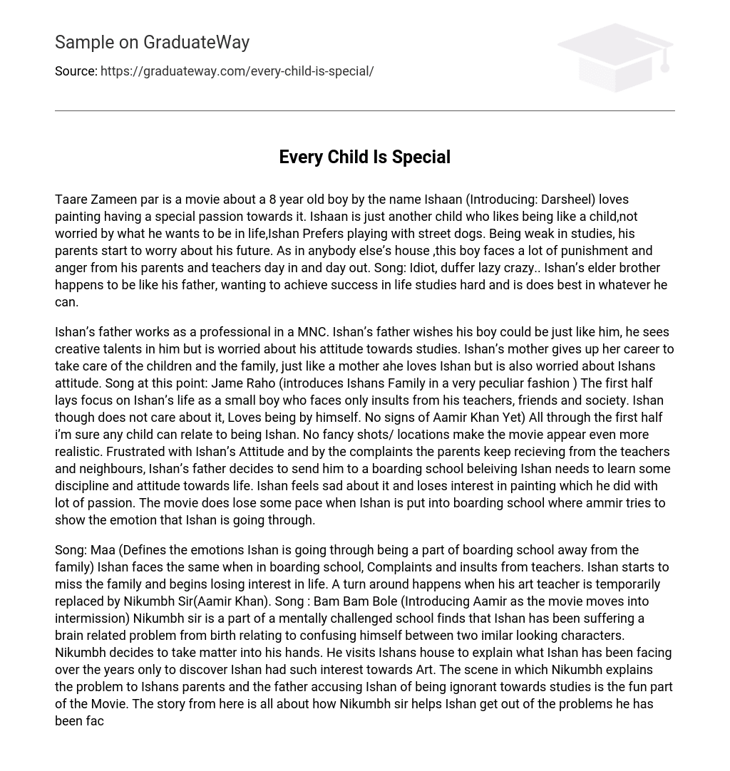 essay on special child