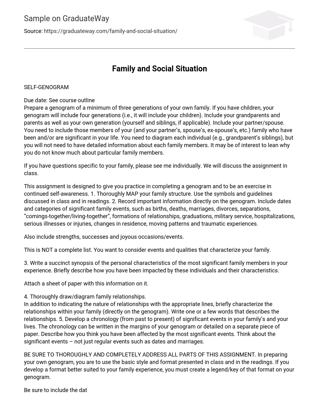 Family and Social Situation