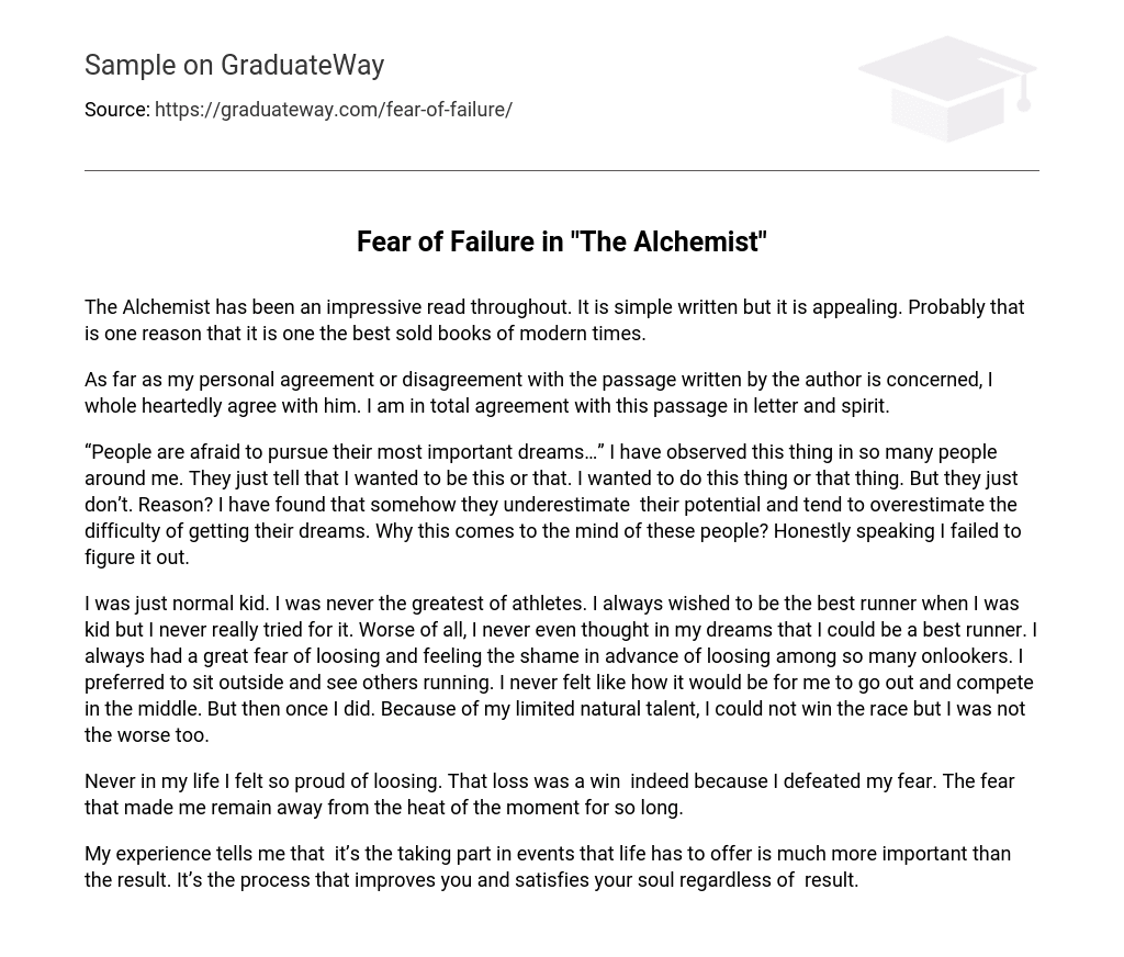 Fear of Failure in “The Alchemist”