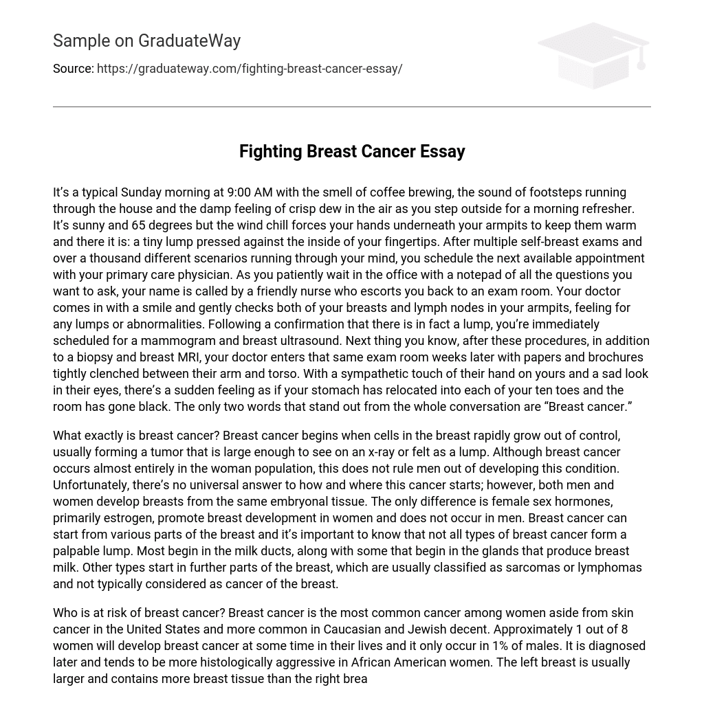 Fighting Breast Cancer Essay