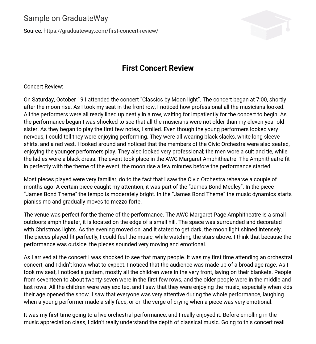 First Concert Review