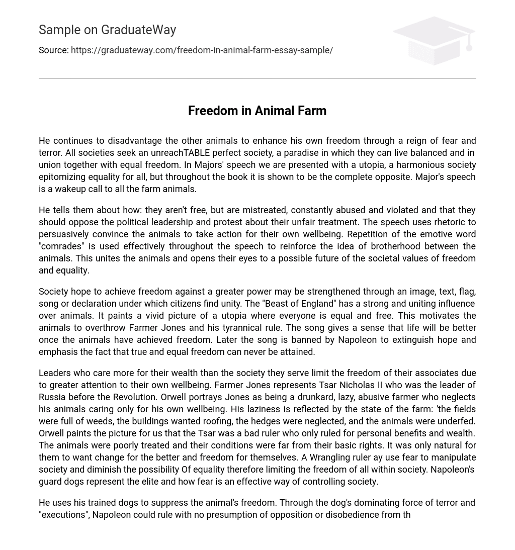 freedom-in-animal-farm-1095-words-free-essay-example-on-graduateway