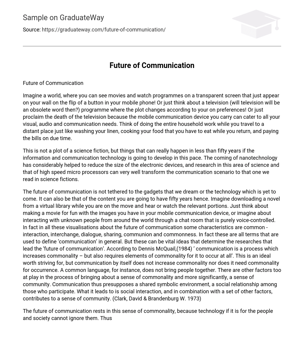 essay on the future of communication