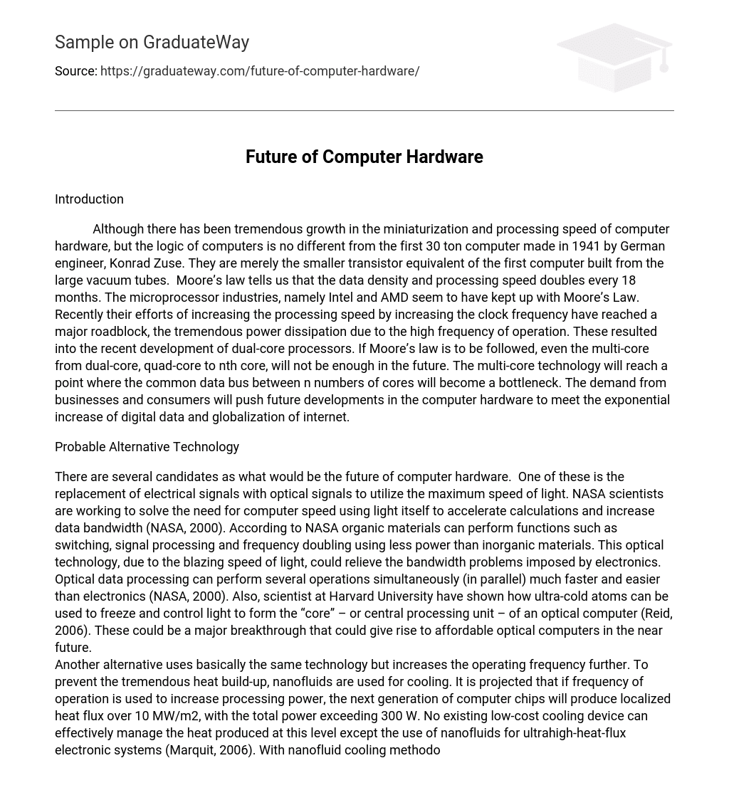 research paper about computer hardware servicing