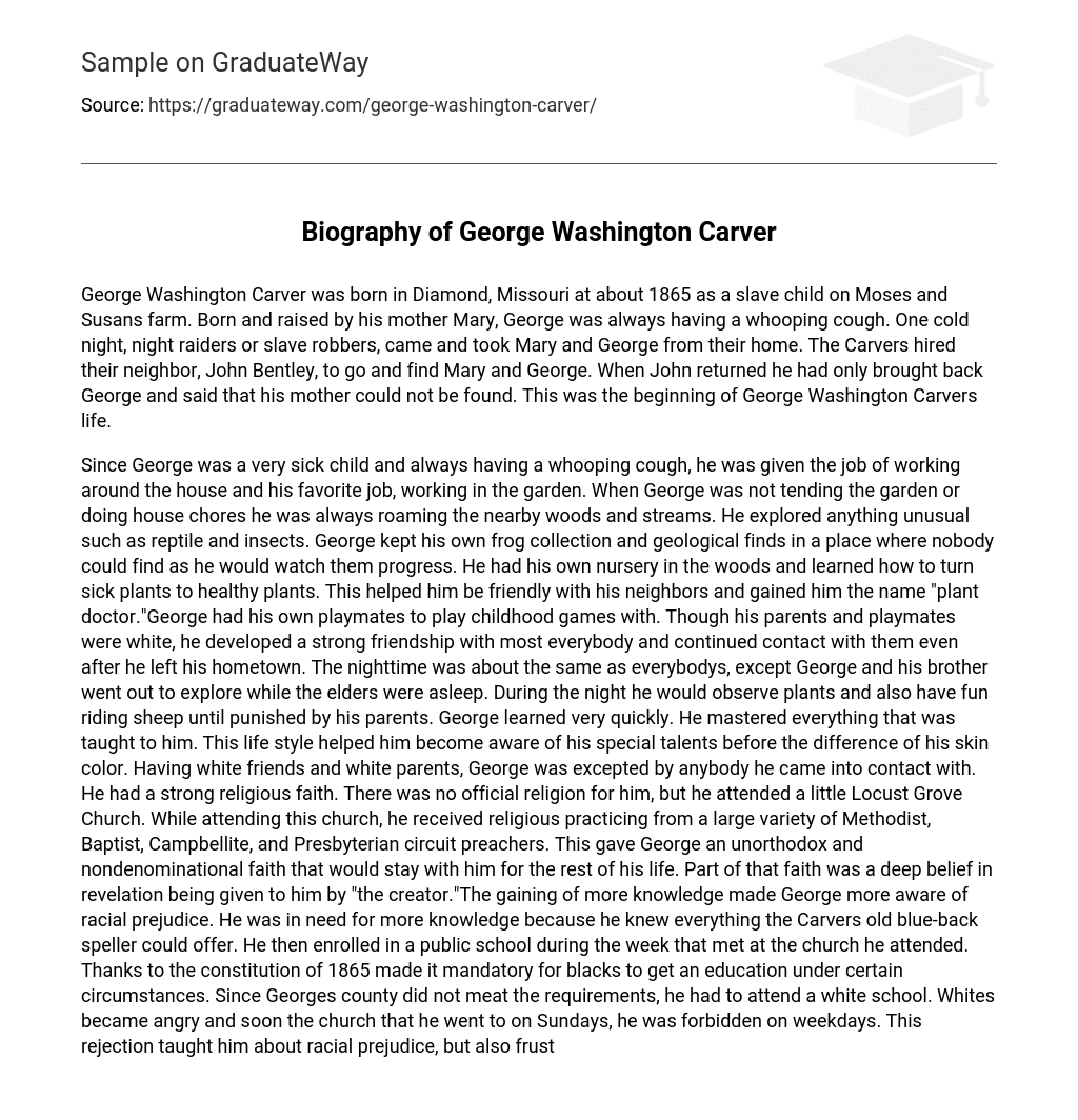 essay about george washington carver