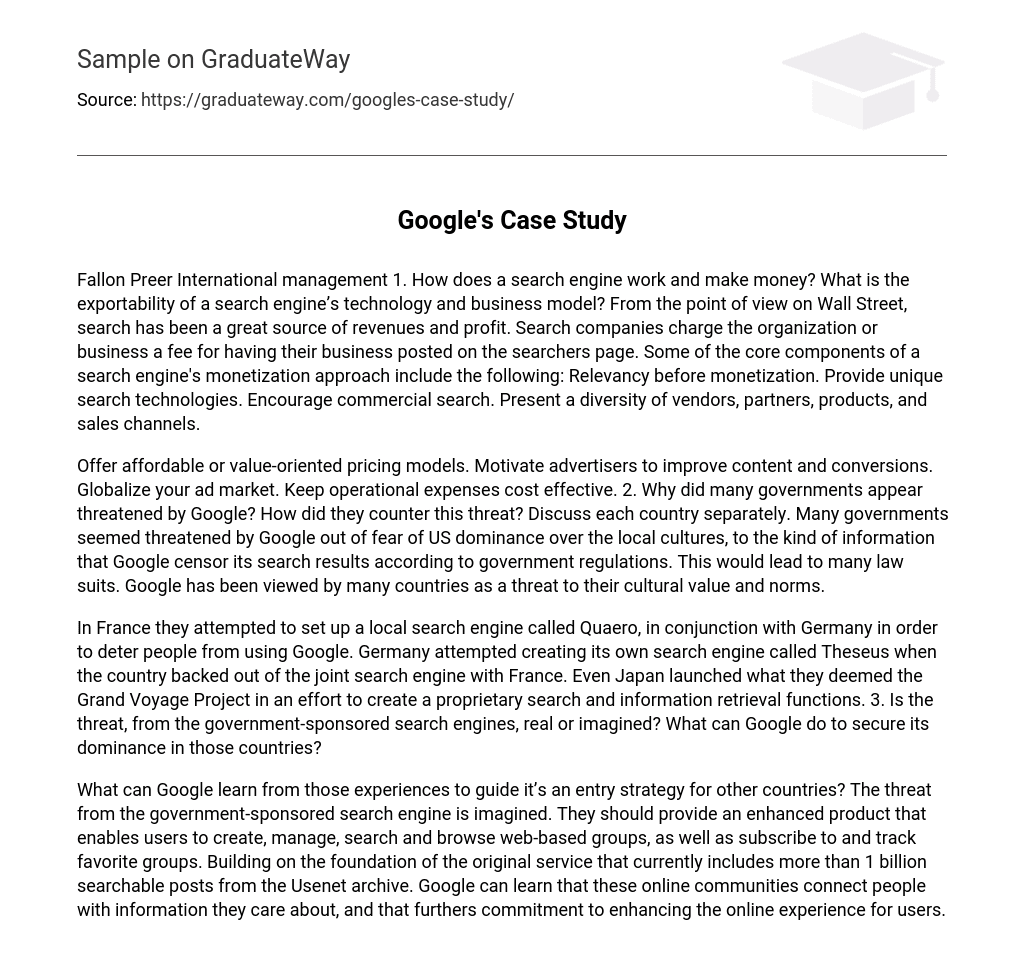 Google’s Case Study