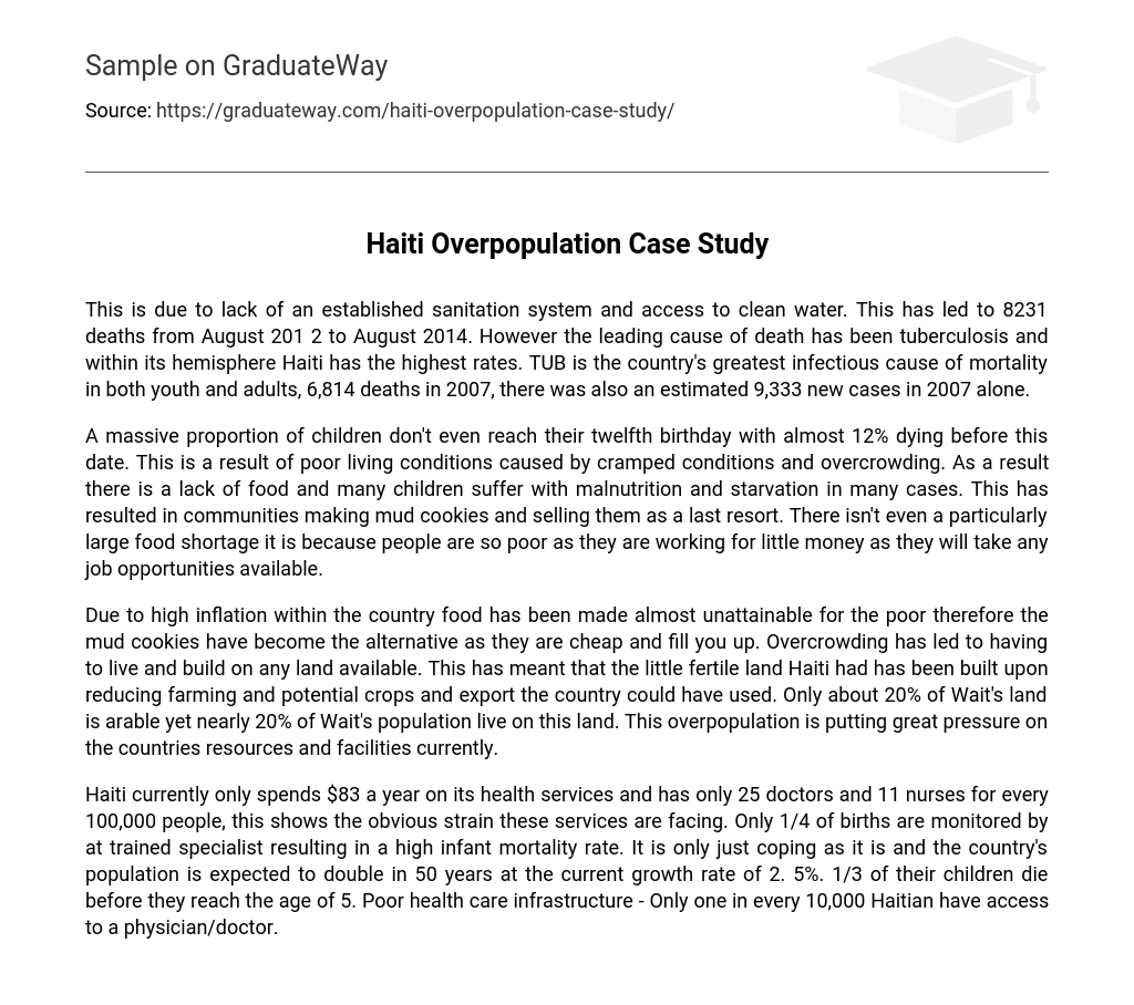 Haiti Overpopulation Case Study