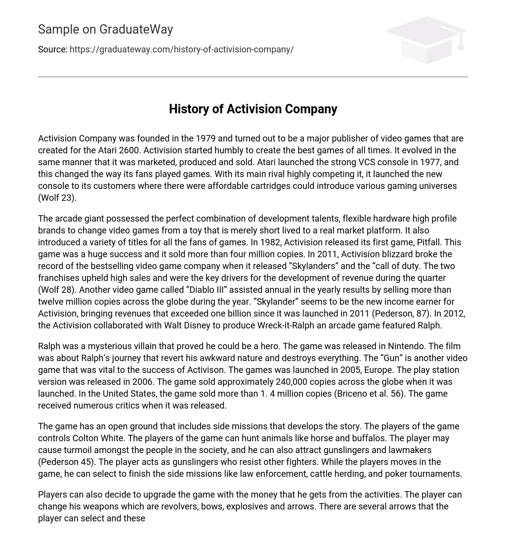 History of Activision Company