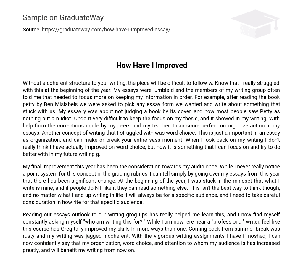 how-have-i-improved-433-words-free-essay-example-on-graduateway