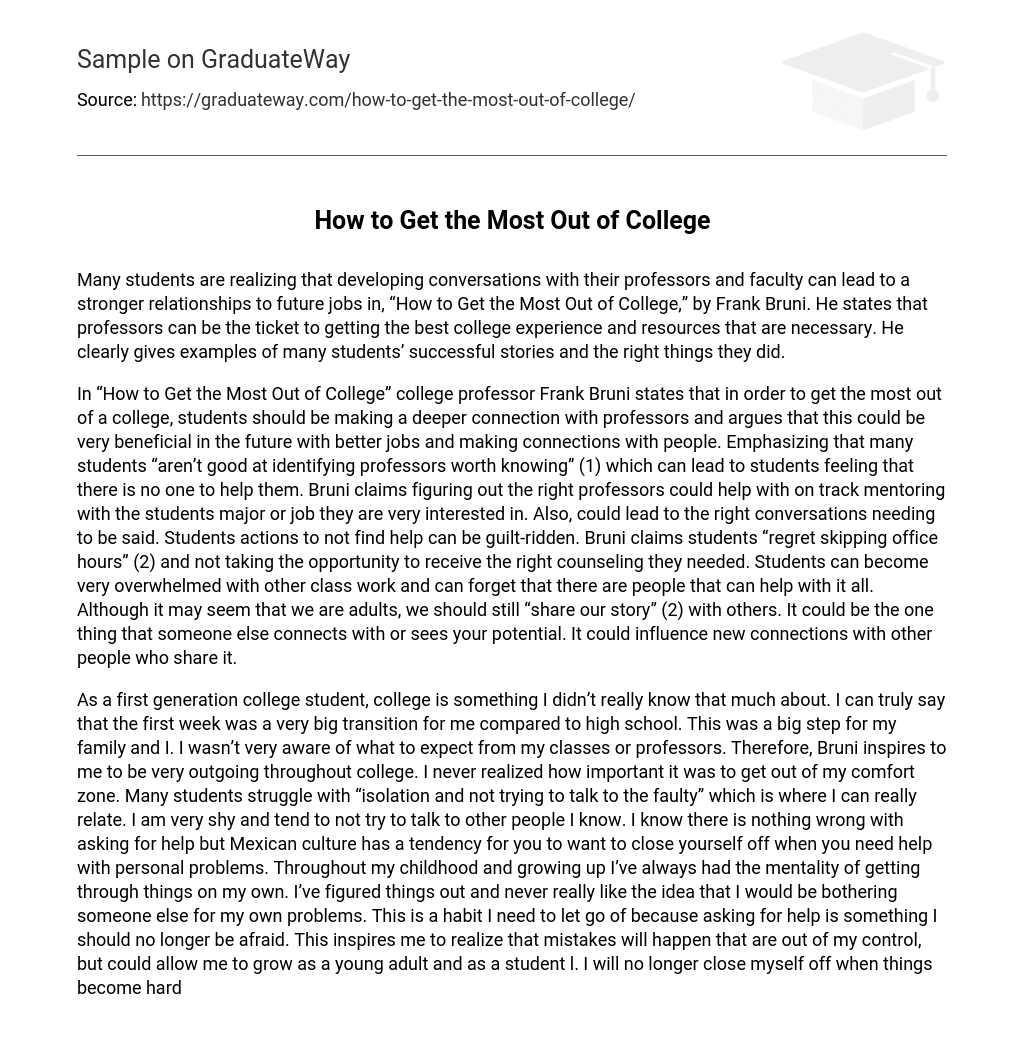 How to Get the Most Out of College?