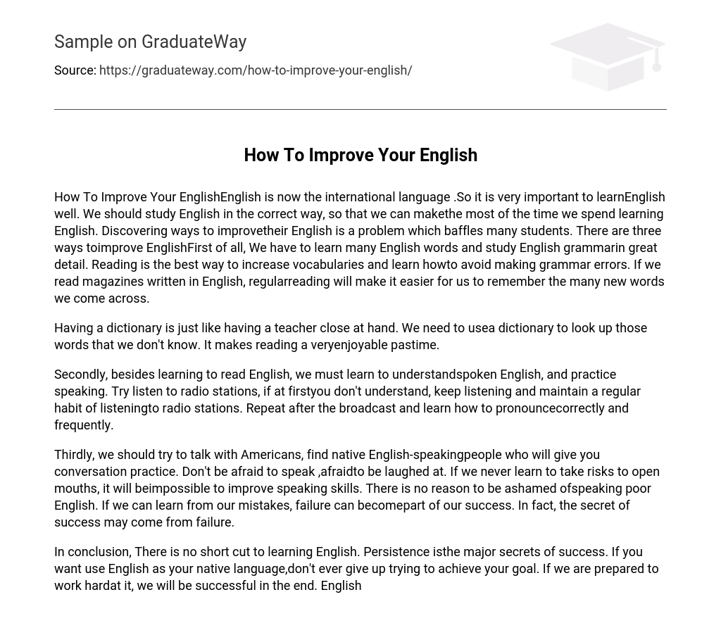 How To Improve Your English?