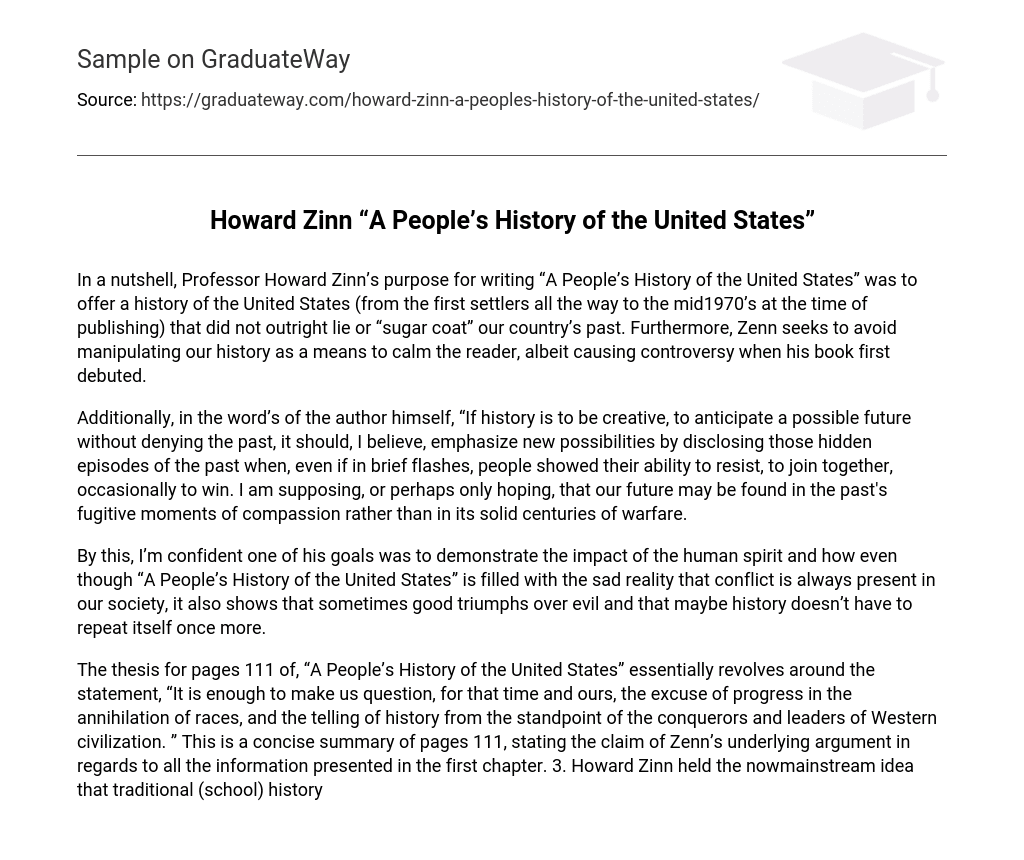 Howard Zinn “A People’s History of the United States”