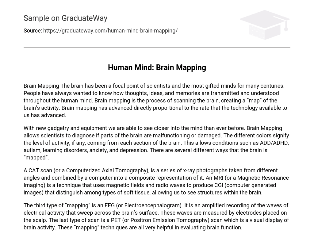 Human Mind: Brain Mapping